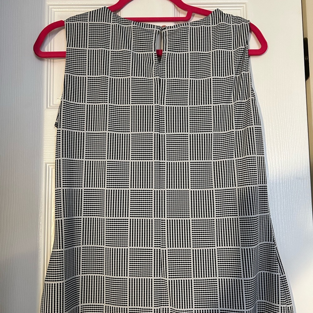 Calvin Klein Black and White Checkered Blouse - Picture 3 of 5